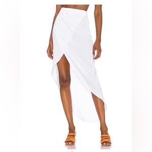 Superdown Revolve White Slit Dress (XS)